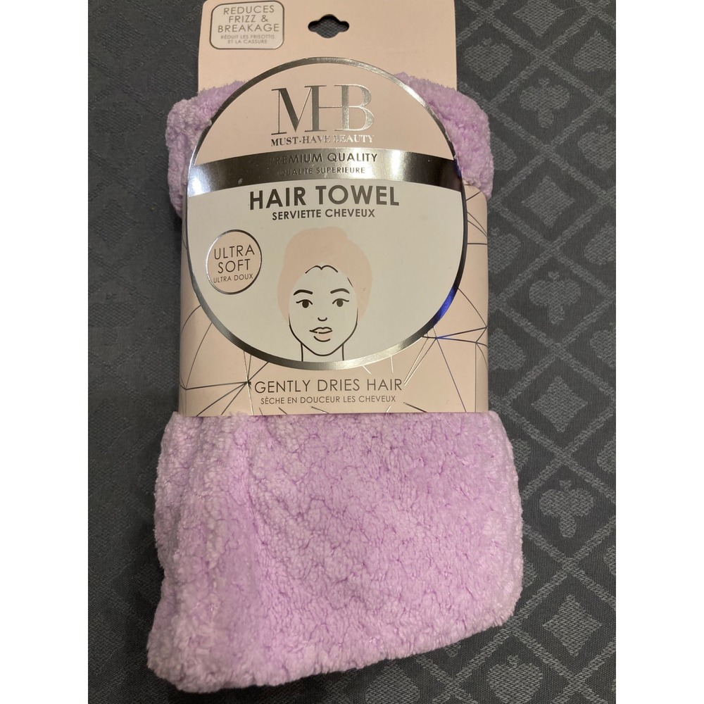 Must-Have Beauty Purple Ultra Soft Hair Towel Frizz Reducing Premium Quality